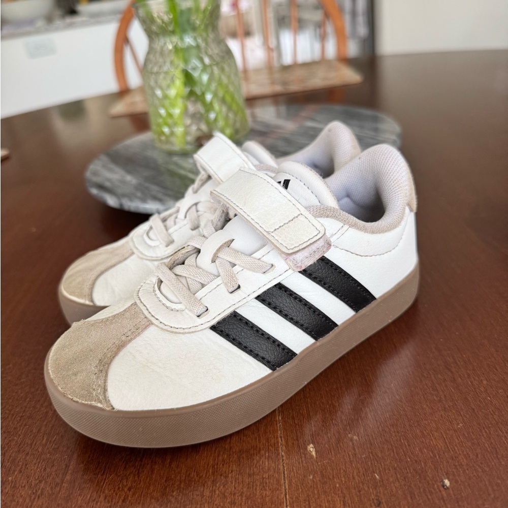 Adidas Kids White and Black Sambas Sneakers